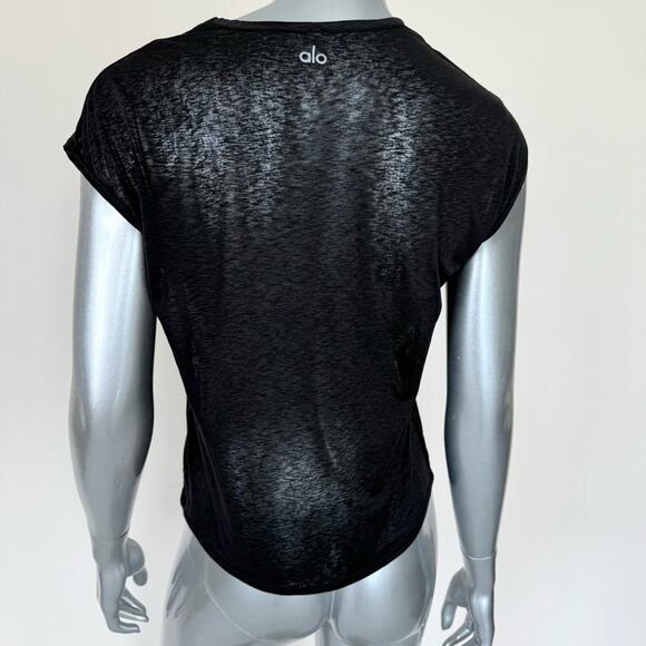 ALO Yoga women black sheer top size S - Picture 3 of 6